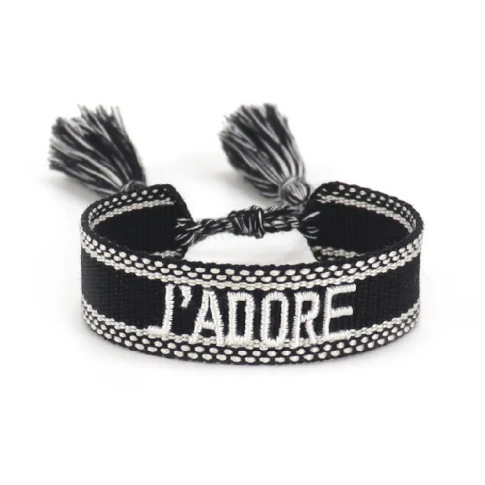 Fashion J'adore Bohemian Personalized Embroidery Wrist Knitted Bracelet